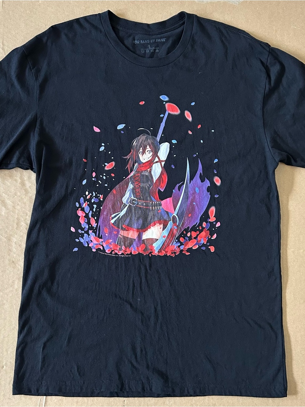 For Fans By Fans Ruby Rose Rooster Teeth's Animated Series RWBY T-shirt Large